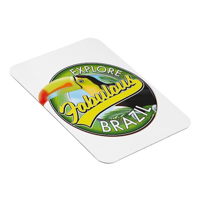 Entdecken Sie das fabulous Brazil Logo Magnet (Rechte Seite)