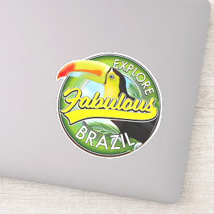 Entdecken Sie das fantastische Brasilien-Logo Aufkleber