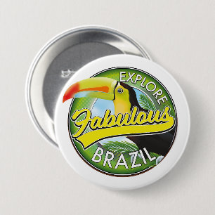Entdecken Sie das fantastische Brasilien-Logo Button