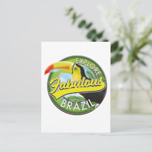 Entdecken Sie das fantastische Brasilien-Logo Postkarte
