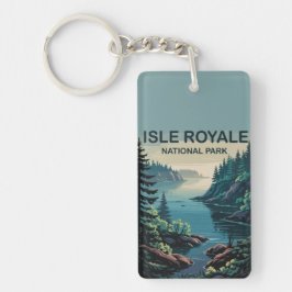 Entdecken Sie das Fernparadies der Isle Royale Mic Schlüsselanhänger