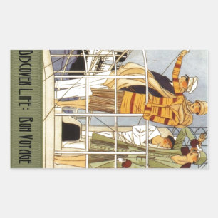 Entdecken Sie das Leben: Gute Reise Rechteckiger Aufkleber