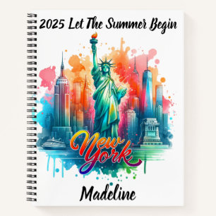 Entdecken Sie das lebhafte NYC und die Freiheitsst Notizbuch