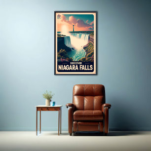 Entdecken Sie das Niagara-Fälle Vintage-Reiseposte Poster