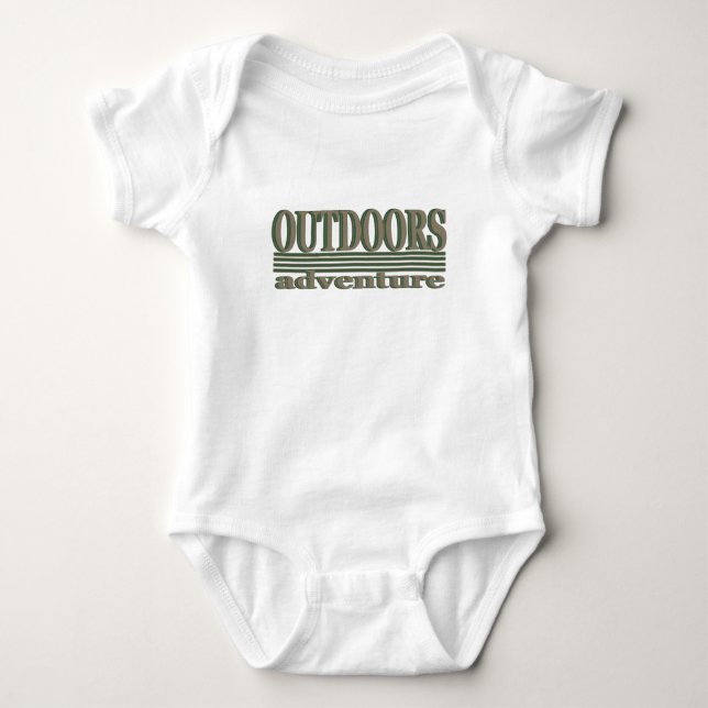 Entdecken Sie das Outdoor-Wanderlogo für Wanderer Baby Strampler (Vorderseite)