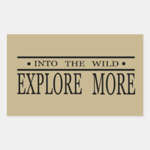 Entdecken Sie das Outdoor-Wanderlogo für Wanderer Rechteckiger Aufkleber