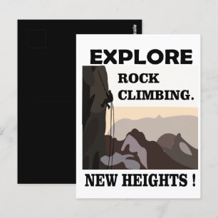 Entdecken Sie das Rock Climbing mit neuen Höhen Postkarte