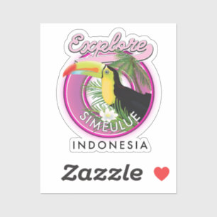Entdecken Sie das Simeulue Indonesia-Logo. Aufkleber