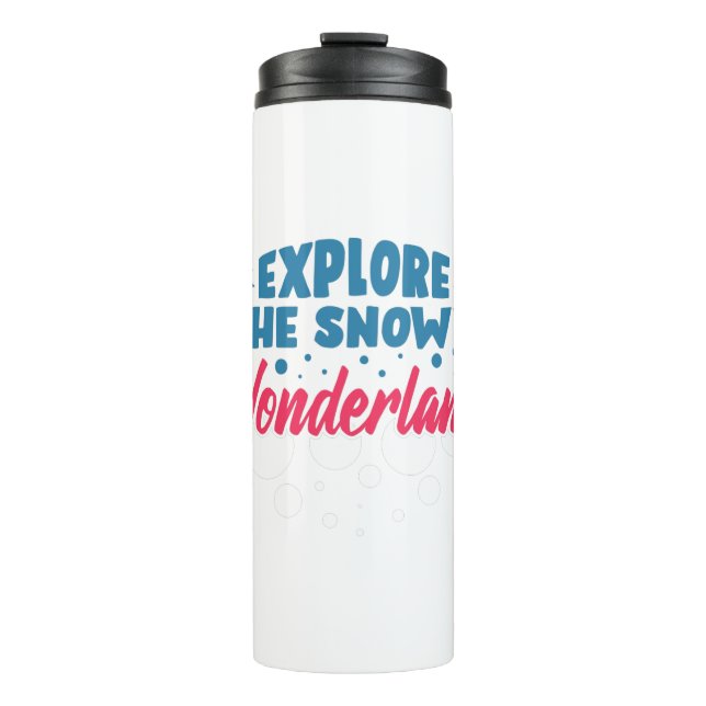 Entdecken Sie das Snowy Wonderland Thermosbecher (Vorderseite)