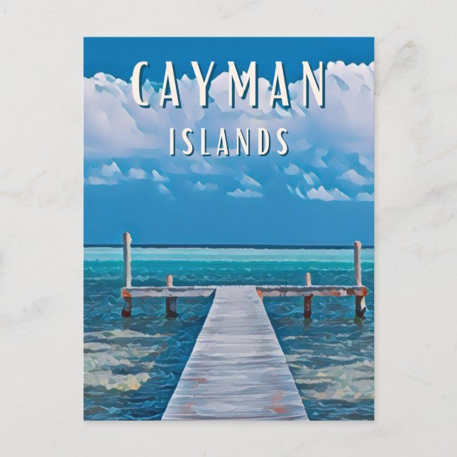 Entdecken Sie das tropische Paradies der Cayman-In Postkarte (Vorderseite)