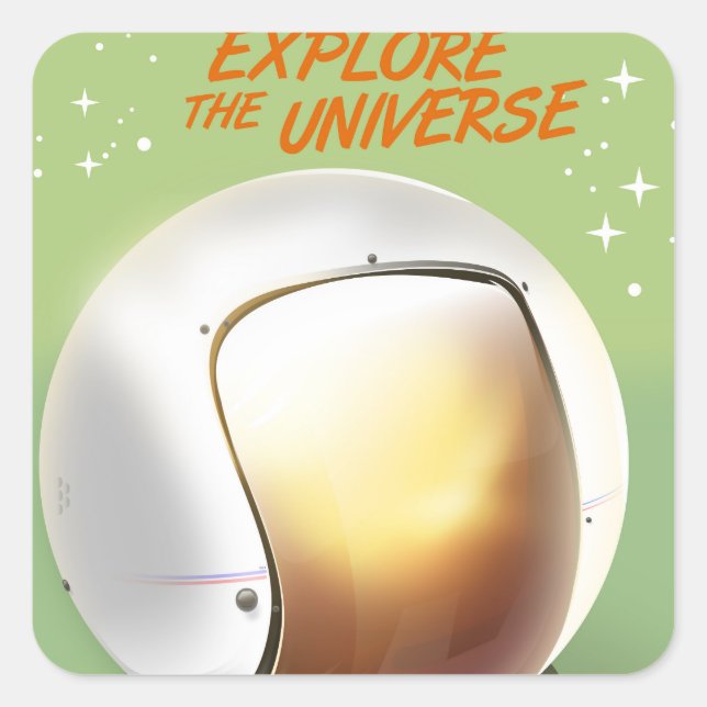 Entdecken Sie das Universum Quadratischer Aufkleber (Vorderseite)