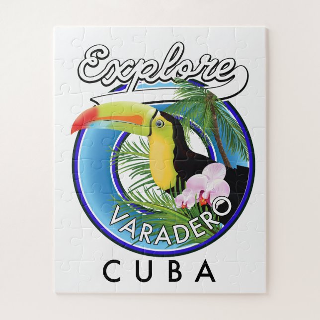 Entdecken Sie das Varadero Cuba Reiselogo Puzzle (Vertikal)