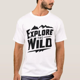 Entdecken Sie das Wilddesign auf einem weißen T - T-Shirt