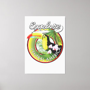 Entdecken Sie das Zentralamerika Logo. Leinwanddruck