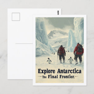 Entdecken Sie den berühmten Reiseort Antarktika Postkarte