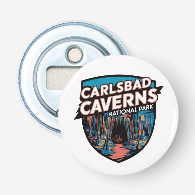 Entdecken Sie den Carlsbad Caverns Nationalpark Flaschenöffner (Vorderseite)