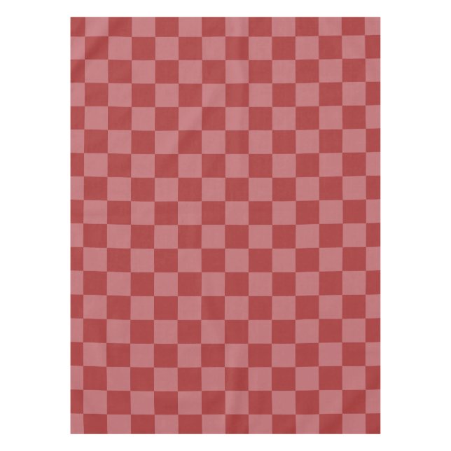 Entdecken Sie den Charme von Rosa und Rot Karo  Tischdecke (Vorderseite)
