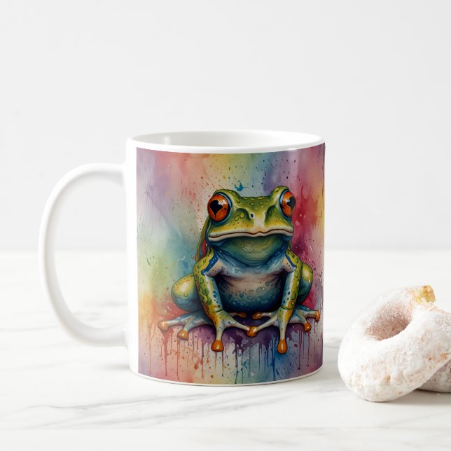 Entdecken Sie den faszinierenden, schönen Frosch Kaffeetasse (Mit Donut)