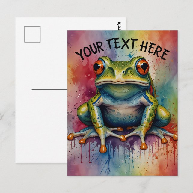 Entdecken Sie den faszinierenden, schönen Frosch Postkarte (Vorne/Hinten)
