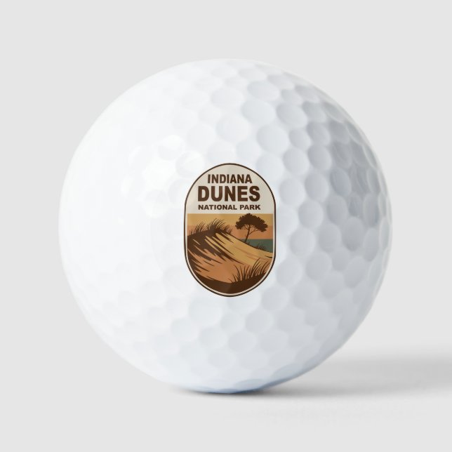 Entdecken Sie den Indiana Dunes Nationalpark Golfball (Vorderseite)