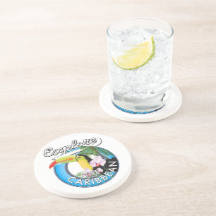 Entdecken Sie den karibischen Reisepflaster. Getränkeuntersetzer