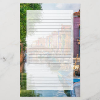 Entdecken Sie den lebendigen Charme von Burano Briefpapier