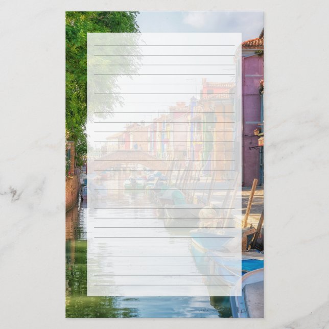 Entdecken Sie den lebendigen Charme von Burano Briefpapier (Vorderseite)
