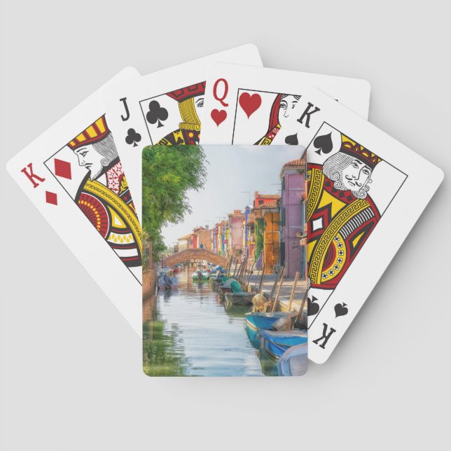 Entdecken Sie den lebendigen Charme von Burano Spielkarten (Rückseite)
