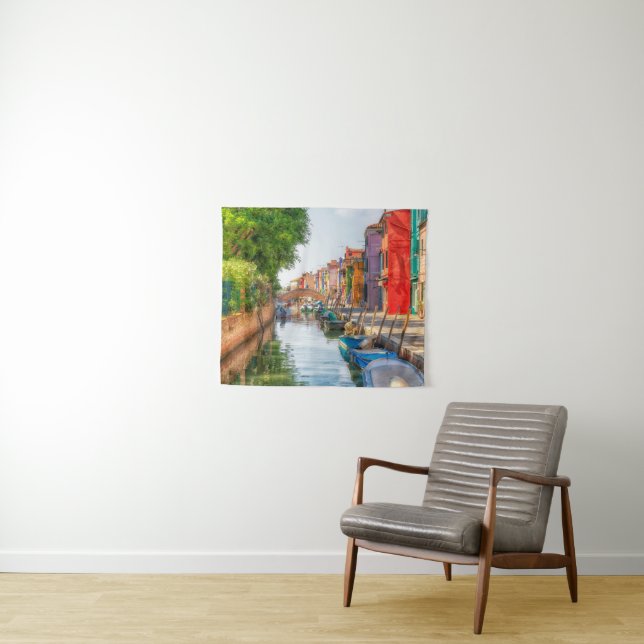 Entdecken Sie den lebendigen Charme von Burano Wandteppich (Beispiel (Horizontal))