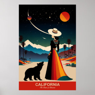 Entdecken Sie den Reiz des California-Reiseposters Poster