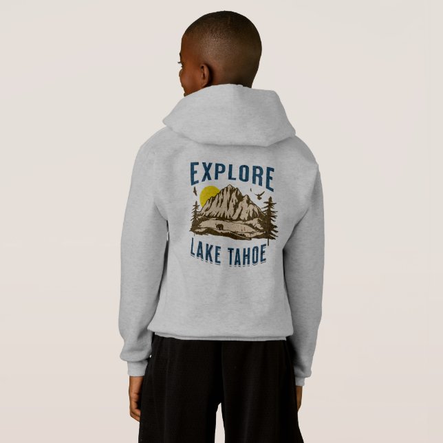 Entdecken Sie den Tahoe-See Berge California Nevad Hoodie (Schwarz voll)