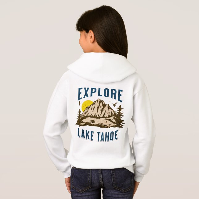 Entdecken Sie den Tahoe-See Berge California Nevad Hoodie (Schwarz voll)
