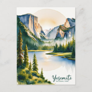 Entdecken Sie den Yosemite Nationalpark: Die majes Feiertagspostkarte