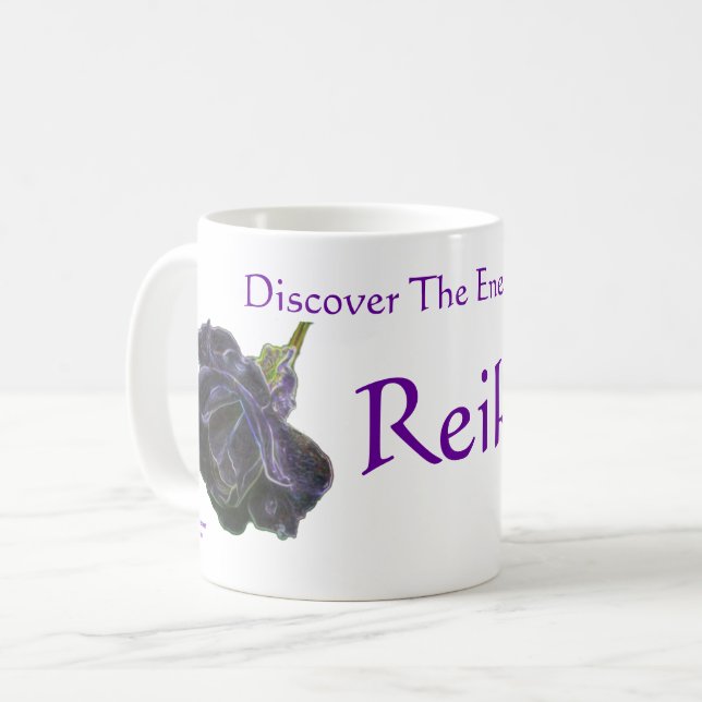 Entdecken Sie die Energie der Rose Reiki Tasse (Vorderseite Links)