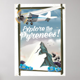Entdecken Sie die europäischen Pyrenäen Berge. Poster