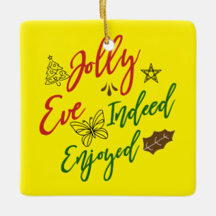 🎄 Entdecken Sie die Freude mit unserem "Jolly Eve Keramikornament