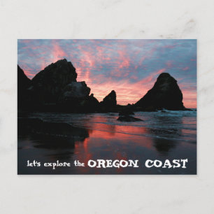 Entdecken Sie die Küste von Oregon Sunrise Harris  Postkarte