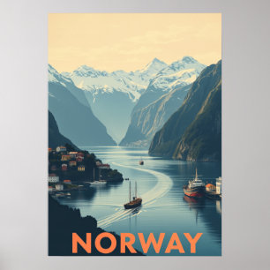 Entdecken Sie die Landschaftliche Schönheit Norweg Poster