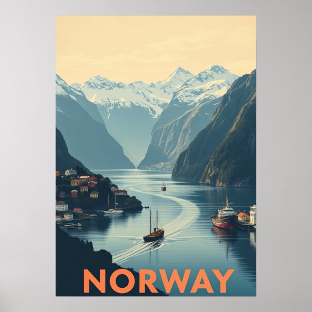 Entdecken Sie die Landschaftliche Schönheit Norweg Poster (Vorne)