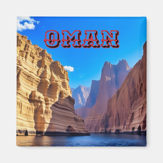 Entdecken Sie die majestätische Schönheit Omans Magnet (Vorne)