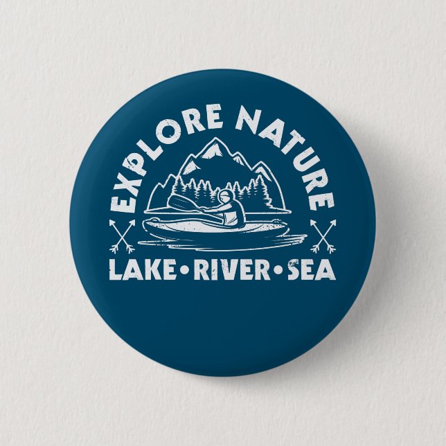 Entdecken Sie die Natur: Kayaking Adventures Button (Vorderseite)