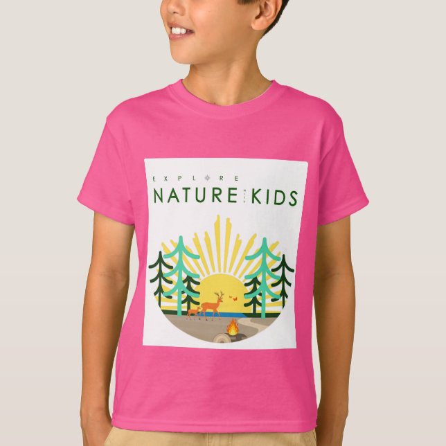Entdecken Sie die Natur mit Kids T - Shirt Graphic (Vorderseite)