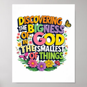 Entdecken Sie die Schönheit Gottes Großbuchstaben  Poster