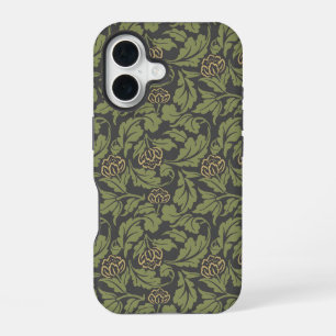 Entdecken Sie die Schönheit von Vintage-Blumenmoti iPhone 16 Hülle