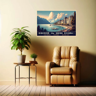 Entdecken Sie die Schweizer Riviera Poster