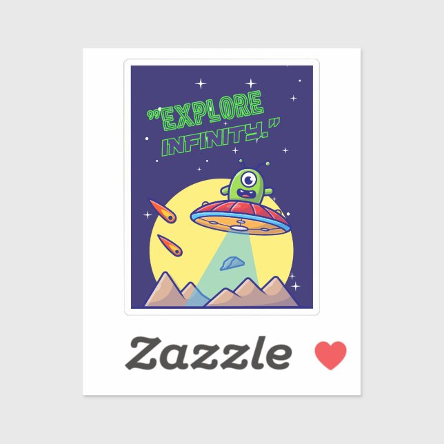 Entdecken Sie die Unendlichkeit Aufkleber (Blatt)