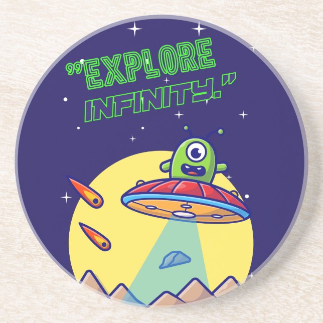 Entdecken Sie die Unendlichkeit Getränkeuntersetzer (Vorne)