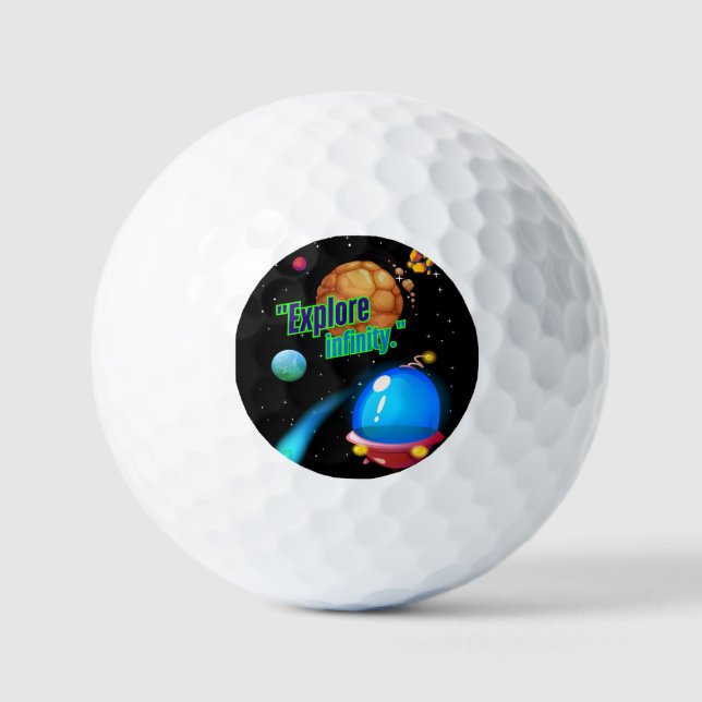 Entdecken Sie die Unendlichkeit Golfball (Vorderseite)