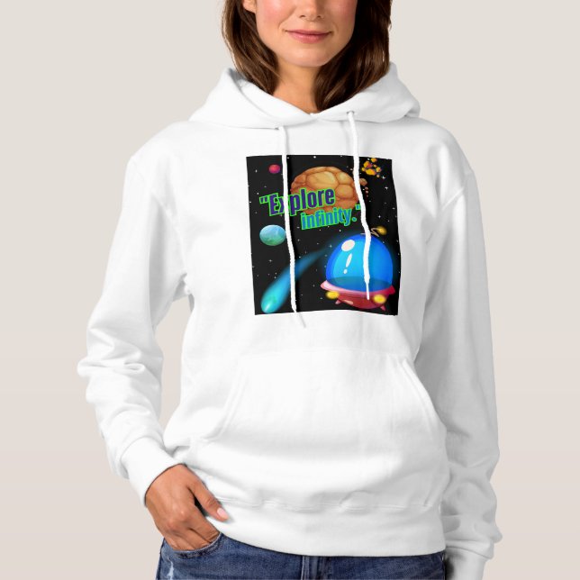 Entdecken Sie die Unendlichkeit Hoodie (Vorderseite)