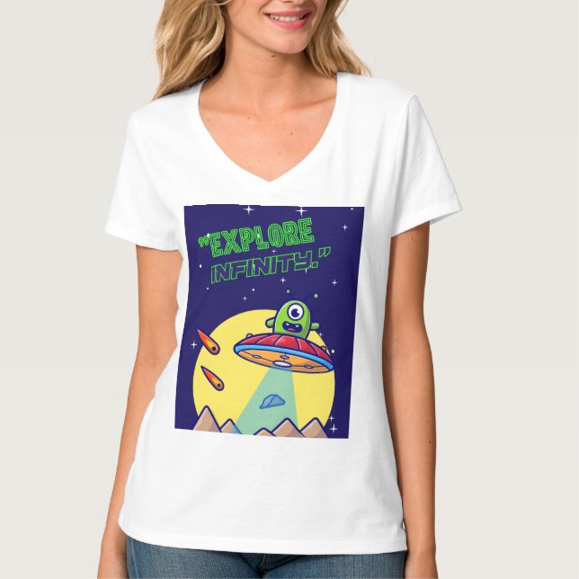 Entdecken Sie die Unendlichkeit T-Shirt (Vorderseite)